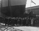 Guests at the launch of the cargo vessel Abel Tasman Built by Hall Russell in 1957