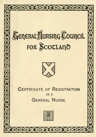 Certificate of Registration as a General Nurse