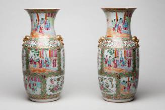 Pair of Chinese Canton Vases