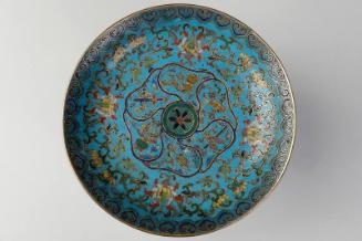 Chinese Cloisonné Enamel Footed Bowl