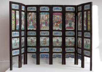 Screen with Painted Tiles