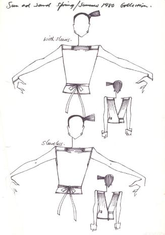 Drawing of Two Wrap Over Tops