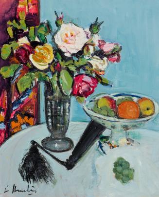 Still Life - Roses and a Black Fan