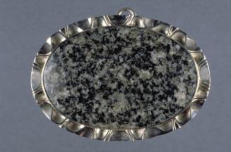 Silver Mounted Granite Brooch by A & J Smith