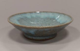 Fluted Stoneware Bowl with Turquoise Blue Ash Glaze