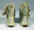 Pair of Quilted Silk Bootees