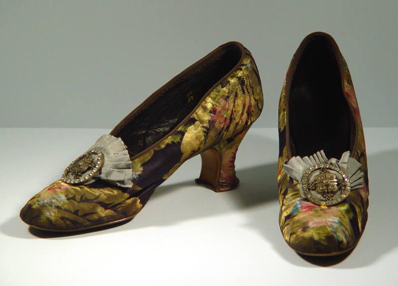 Pair of Ladies Brocade Shoes – Works – eMuseum