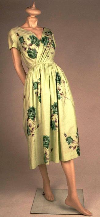 Green Floral Cotton Dress