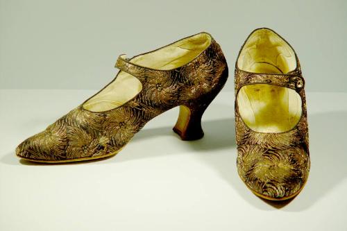 Black and Gold Evening Shoes