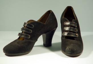 Black Suede Court Shoes