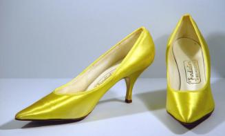 Yellow Satin Court Shoes