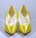 Yellow Satin Court Shoes