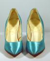 Blue Satin Court Shoes