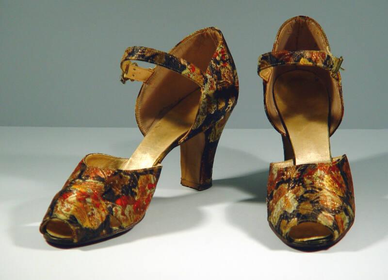 High Heeled Brocade Shoes