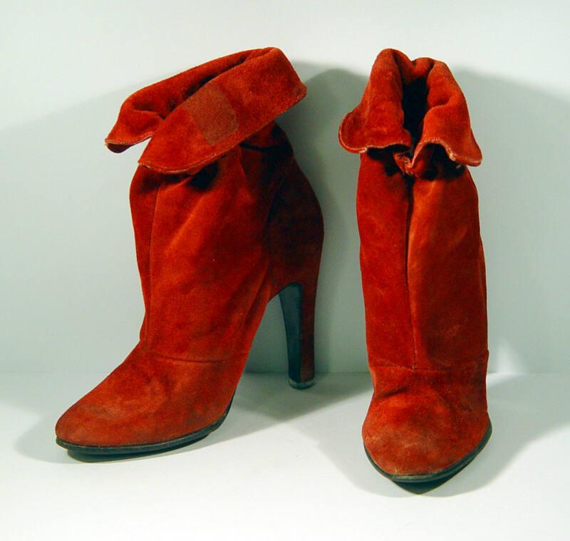 Pair Of Suede Ankle Boots