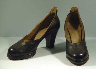 Black Platform Sole  Court Shoes