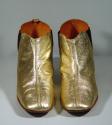 Ladies Gold Leather Ankle Boots