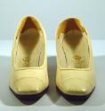 Ladies Cream Leather Court Shoes