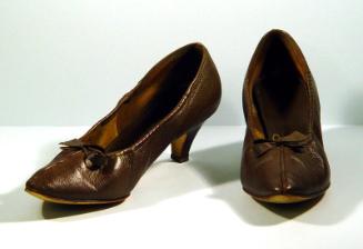 Brown Leather Court Shoes 