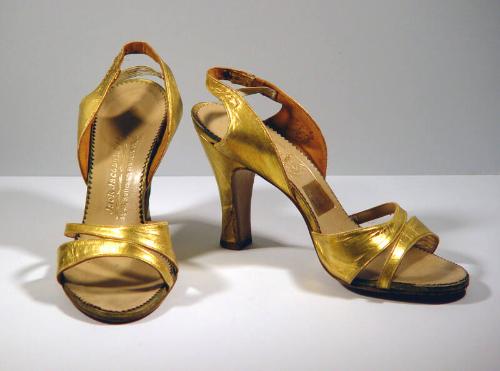 Gold Sling Back Sandals