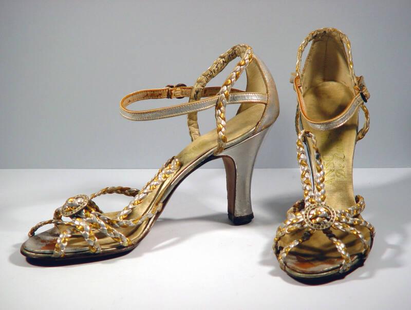 Gold And Silver Thong Sandals