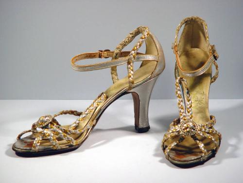 Gold And Silver Thong Sandals