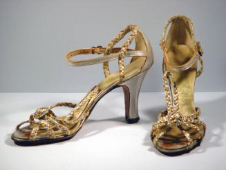 Gold And Silver Thong Sandals