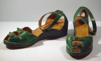 Green Wedge Sandals