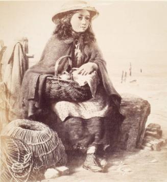 Fisher Girl on the Beach by Unknown