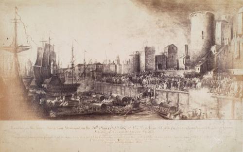 Landing at the Tower Stairs, from Gravesend by Unknown