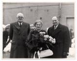 Black and white photograph Showing Launch Of The Collier 'lambeth' Built At Hall Russell, 1958