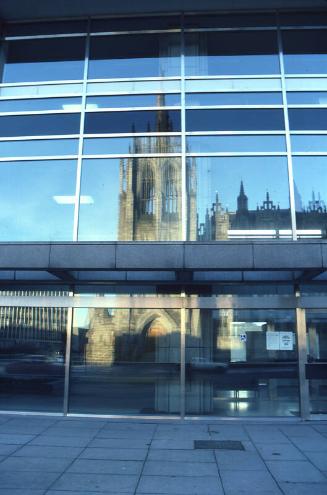 Greyfriar's Church Reflected in Town House Glass