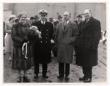 Black and white photograph Showing Launch Of The Collier 'lambeth' Built At Hall Russell, 1958