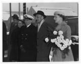 Black and white photograph Showing Launch Of The Collier 'lambeth' Built At Hall Russell, 1958