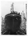 Black and white photograph Showing Launch Of The Collier 'lambeth' Built At Hall Russell, 1958