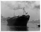 Black and white photograph Showing Launch Of The Collier 'lambeth' Built At Hall Russell, 1958