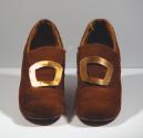 Brown Suede Tab Shoes