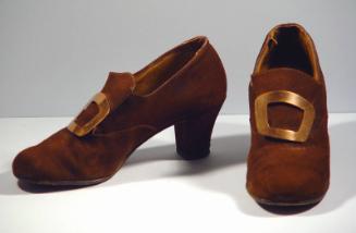 Brown Suede Tab Shoes