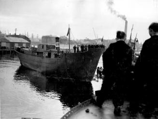 The trawler Cote d'Argent just after its launch