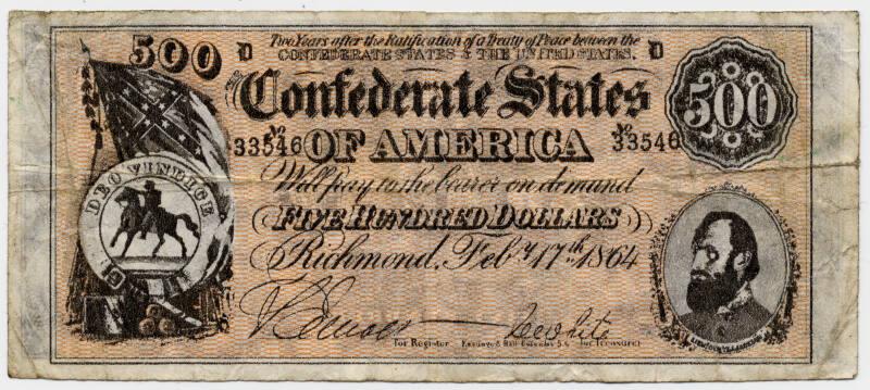 Five-hundred Dollar Note (Confederate States of America)