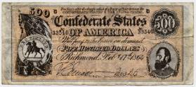 Five-hundred Dollar Note (Confederate States of America)