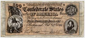Five-hundred Dollar Note (Confederate States of America)