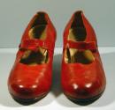 Ladies Red Leather Shoes (Cuban Heel)