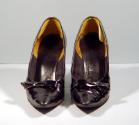 Black Patent Leather Court Shoes