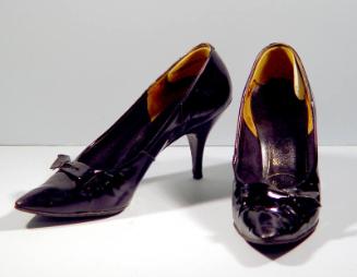 Black Patent Leather Court Shoes