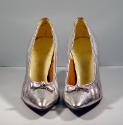 Silver Stiletto Evening Shoes (With Bows)