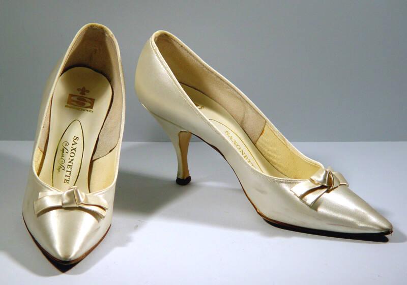 White Satinate Wedding Shoes
