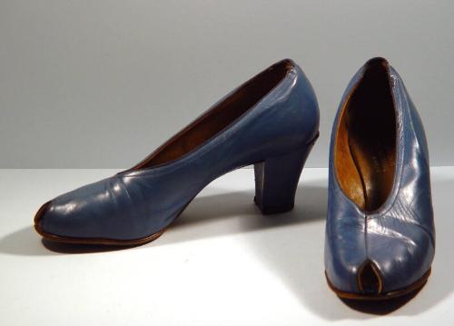 Blue Leather Shoes