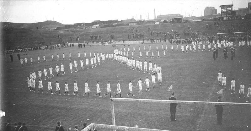 Boys Brigade Gathering at Pittodrie Stadium Part of Jubilee Celebrations of Boys Brigade