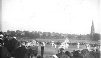 Gymnastic Display Probably in Glasgow for Jubilee Celebrations of Boys Brigade